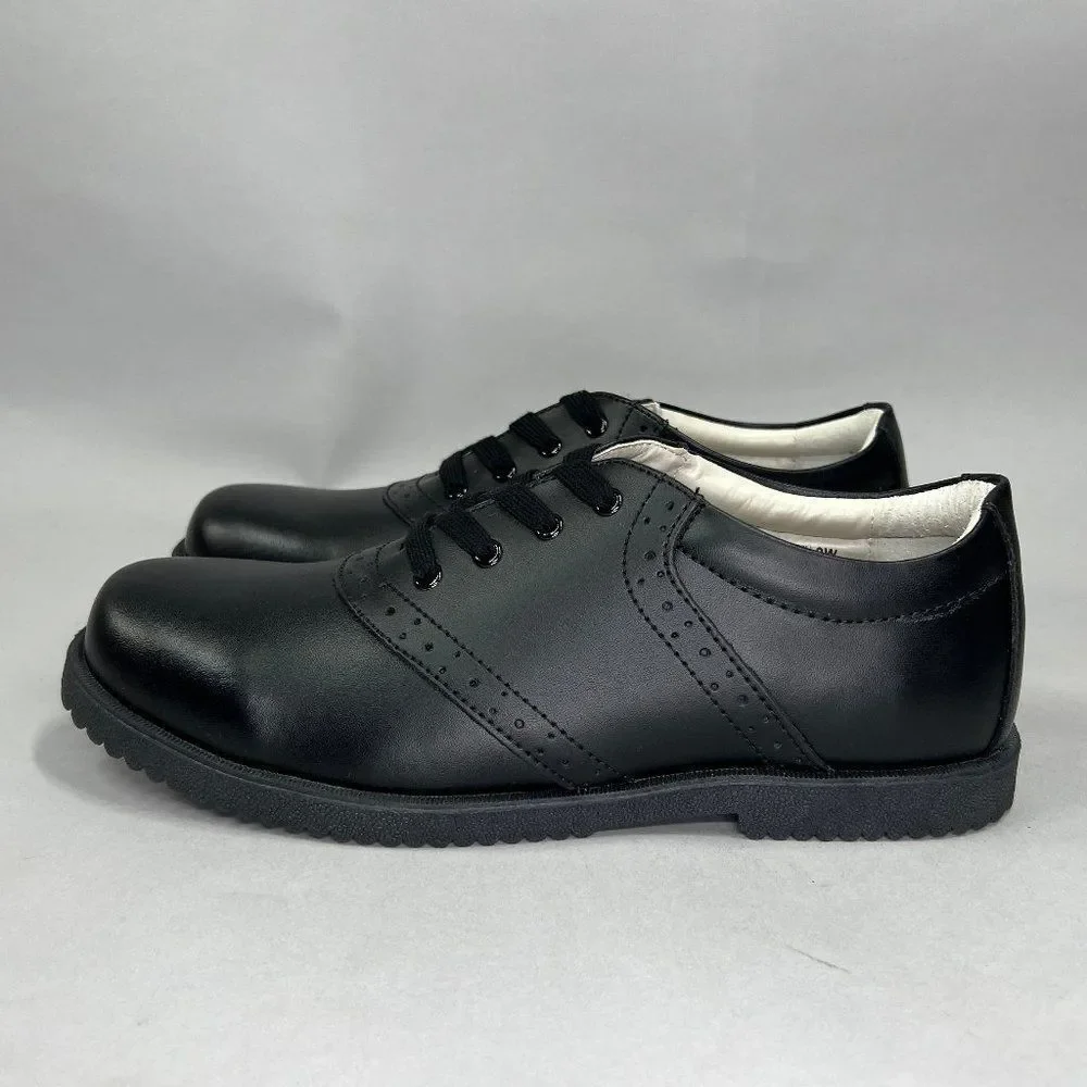 Academie Gear Honor Roll Oxfords Men's‎ Size 9 Black Leather Shoes